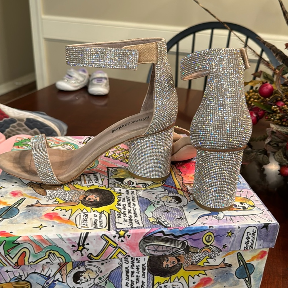 Nude Suede Champagne Heels